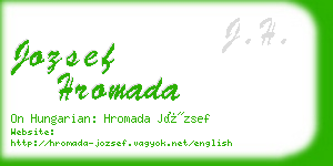 jozsef hromada business card